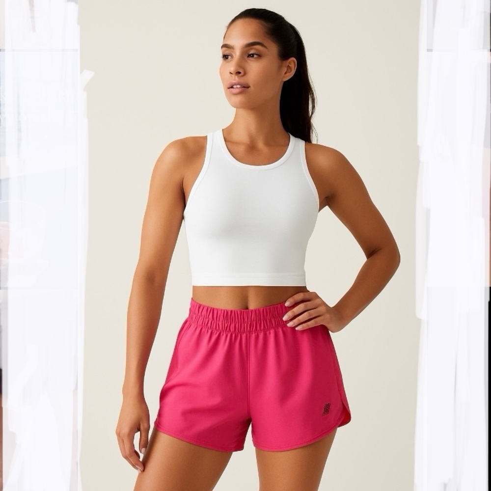 New Balance Core 5” Running Shorts Women’s Large Pink Activewear NWT